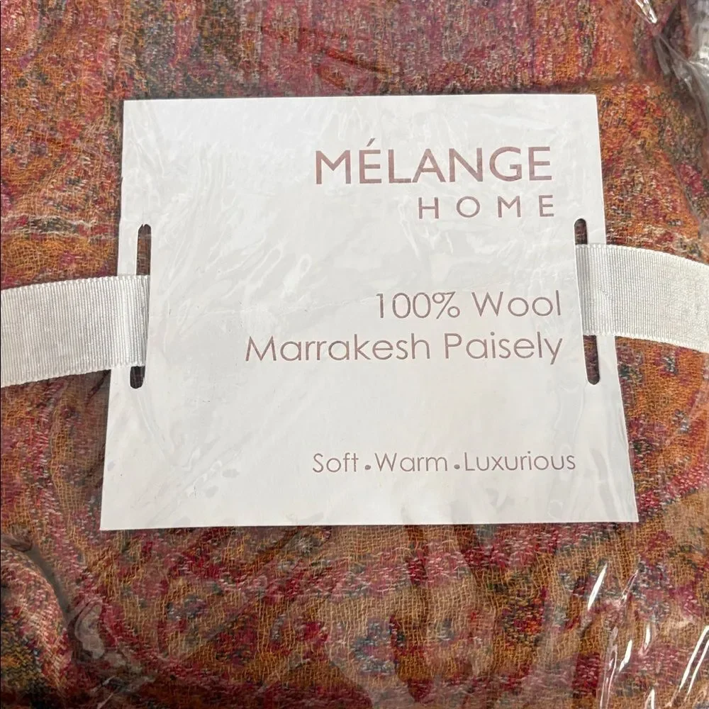 Melange Home Bohemian Wool Collection Marrakesh Throws $265